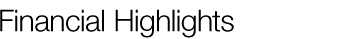 FinancialHighlights