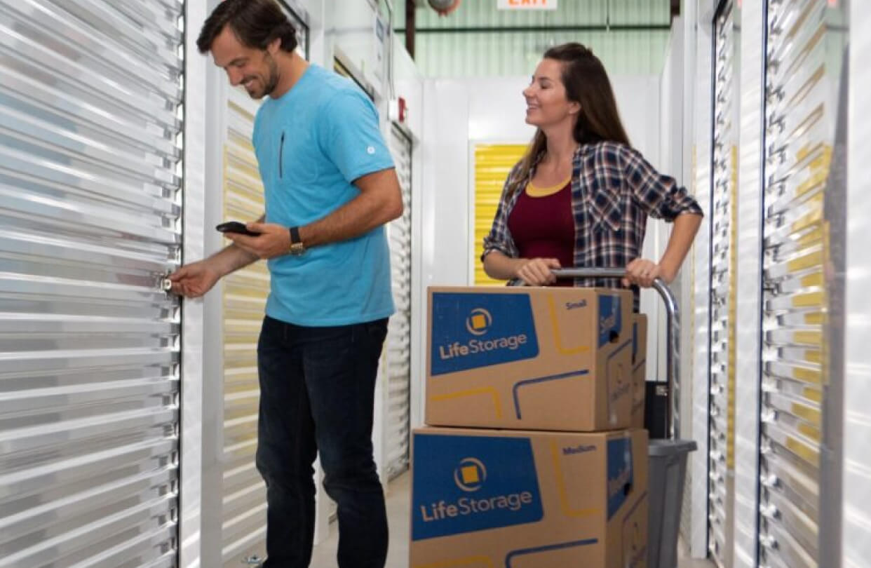 customers moving into storage unit